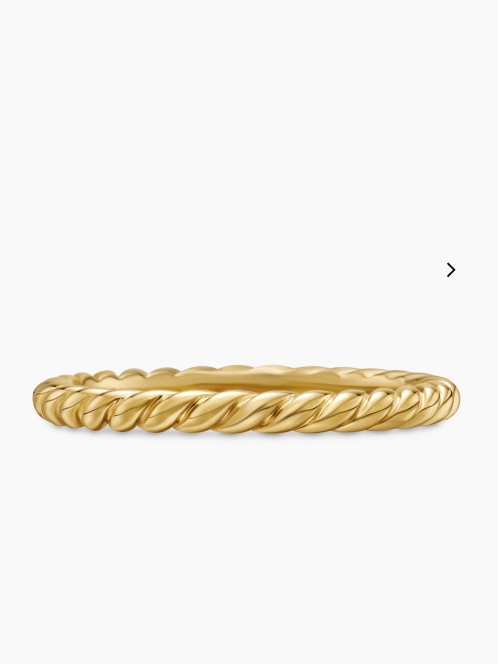 David Yurman 2mm Cable Band Ring 18K - Picture 6 of 7